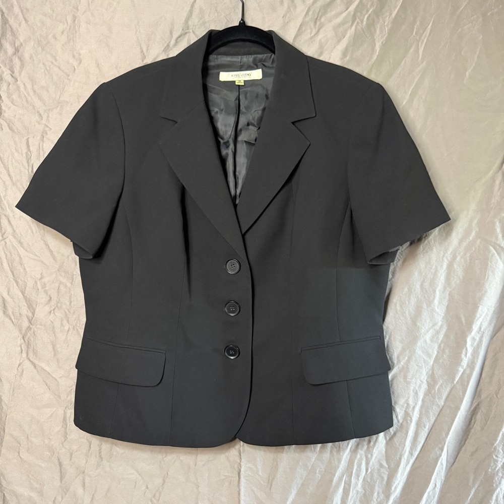 Jones Studio Classic Black Short Sleeve Blazer Women’s Size 16